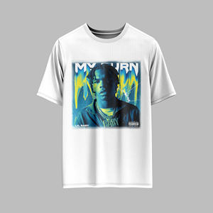 T-shirt décontracté pour homme à col rond, impression personnalisée de haute qualité sur le devant et le dos, écologique, 100% coton, respirant, séchage rapide - Product Image 3