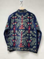Veste d'hiver bohème en velours brodée à la main, design floral écologique et respirant, manteau pour femme, cadeau d'anniversaire