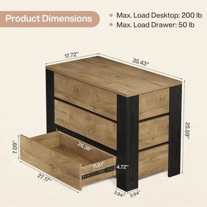<b>Bedside</b> Table with <b>Storage</b> Space Dual-Use Coffee and Tea Table As a Sofa Table - Product Image 6
