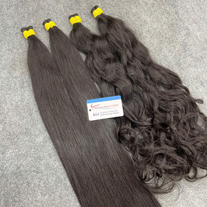 Best Quality Ready To Ship 100% Vietnamese Human Hair Straight Bulk Hair Extensions Natural Black Color <b>Russian</b> Hair Bulk - Product Image 2
