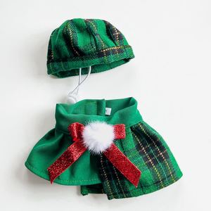 Ensemble chapeau et bavoir à carreaux <span class=keywords><strong>de</strong></span> Noël pour animaux <span class=keywords><strong>de</strong></span> compagnie, accessoire <span class=keywords><strong>de</strong></span> costume pour chien et chat <span class=keywords><strong>de</strong></span> style britannique pour séances photo <span class=keywords><strong>de</strong></span> vacances - Product Image 6