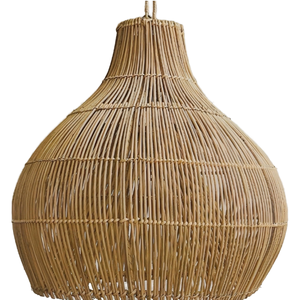 Chụp đèn làm nguồn cung cấp vật liệu tự nhiên cho Diy thủ công mặt dây đèn Khung vòng Linen mây tre - Product Image 1