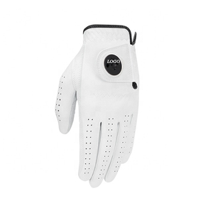 Gant de golf en cuir véritable blanc, main droite, respirant, à enfiler, équipement de sport unisexe - Product Image 3