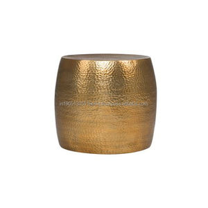 Muebles de metal dorado martillado hechos a mano al por mayor, silla redonda y taburete para comedor, dormitorio o sala de estar para hoteles - Product Image 4