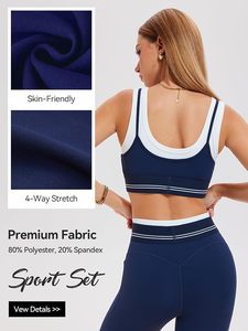 Leggings de course pour femmes à compression élevée, avec brassière de sport dos nageur assortie, séchage rapide, respirant, pour l'entraînement et les activités sportives - Product Image 5