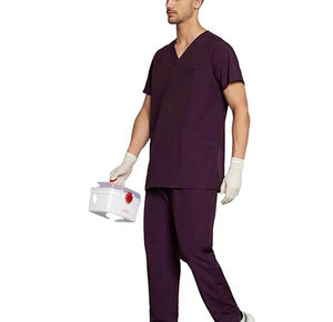 Uniformes Médicos Unisex de Alta Calidad, Conjuntos de Uniformes de Hospital, Poliéster/Rayón, Tejido Transpirable, Antiarrugas, de Secado Rápido - Product Image 3