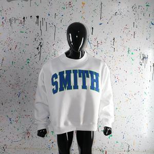 Sudadera SMITH con cuello simulado, 450 GSM, bordado con nombre personalizado, corte holgado, 100% algodón, felpa francesa. - Product Image 2