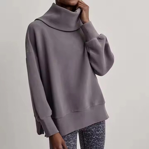 Sudadera con capucha de cachemira para mujer, cuello simulado, corte holgado, talla grande, estilo casual, venta al por mayor a precio de fábrica - Product Image 6