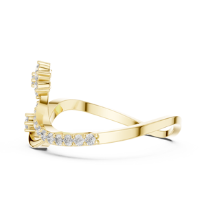 Anillo solitario minimalista de oro amarillo macizo de 14k con diamante redondo de talla brillante para mujer, ideal para compromiso, aniversario o regalo de boda. - Product Image 2