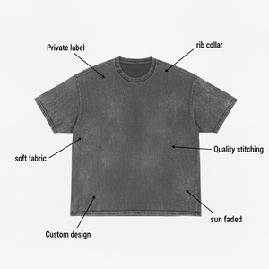 T-shirts pour hommes en coton épais de haute qualité, personnalisés, style streetwear, hip-hop, vintage, à col rond, à épaules tombantes, avec impression graphique - Product Image 2