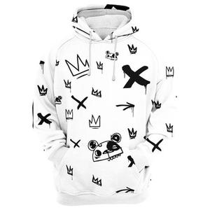 Sweat-shirt à capuche pour homme, imprimé crâne, sublimation, 100% polyester tricoté, streetwear d'automne - Product Image 5