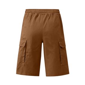 Shorts cargo pour hommes, taille mi-haute, cordon <span class=keywords><strong>de</strong></span> serrage, séchage rapide, respirant, écologique, taille élastique, longueur <span class=keywords><strong>bermuda</strong></span>, tissu en toile - Product Image 2