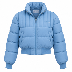 New Style <b>Winter</b> Casual Wear <b>Women</b> Quilted Puffer <b>Jacket</b> Plus Size <b>Warm</b> Custom Screen Printed Logo 100% Polyester Dyed Cotton - Product Image 3