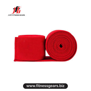 Genouillère en néoprène rouge réglable et respirante avec fermeture auto-agrippante unisexe pour la protection en musculation - Product Image 1
