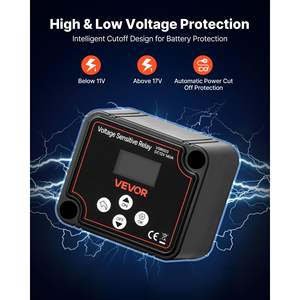 Isolateur de batterie intelligent double 12V 140 Ampères pour voiture et bateau avec écran LCD, relais sensible à la tension VSR, compatible lithium et plomb-acide - Product Image 6