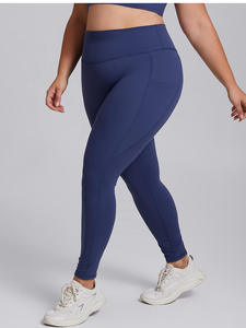 Leggings Deportivos de Cintura Alta para Mujer, Control de Abdomen, Largos, Color Negro Sólido - Product Image 5
