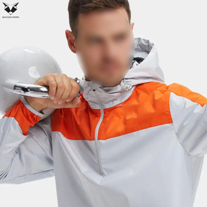 Prix de gros Ensemble 2 pièces pour homme : Sweat à capuche demi-zip et short, coupe ajustée, avec logo personnalisé, style sportswear décontracté automne - Product Image 5