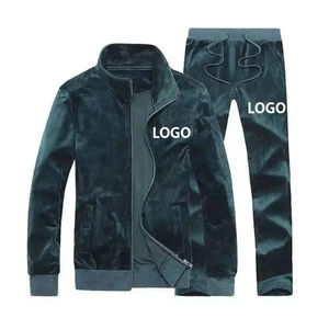 Conjunto de chándal de 2 piezas personalizable para hombre, con capucha, informal, ajustado, de terciopelo, 100% algodón, el mejor material a un precio razonable. - Product Image 6