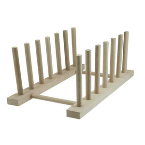 Égouttoir à assiettes en bois pour comptoir, support de rangement pour assiettes, égouttoir à vaisselle au-dessus de l'évier - Product Image 5