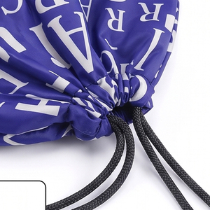 OEM Drawstring Backpack Letter Pattern 100% <b>Canvas</b> Gym Wear <b>Bag</b> Sports Wear Double Stringer Drawstring <b>Bags</b> Unisex - Product Image 3