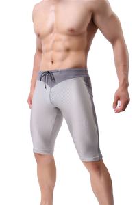Diseña tus Propios Pantalones Cortos de Compresión 100% Algodón Antiarrugas con Cintura Elástica y Tela Brillante para Entrenamiento y Gimnasio Masculino - Product Image 4
