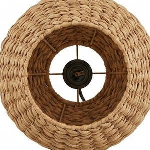 Lámpara de mesa de ratán tejida a mano con jacinto de agua natural, Tya Loka Wood And Soul, decoración rústica bohemia para el hogar, accesorio de iluminación interior. - Product Image 4