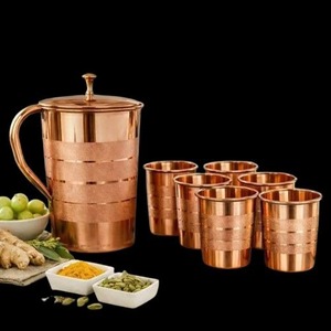 Pure Copper Handgrip Water Jug & Pitcher with 6-12 Hours Thermal Insulation Eco-Friendly Classic Design 0.5kg for <b>Camping</b> - Product Image 3