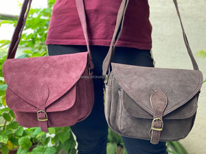 Fait main En Cuir Suédé Doux Style Cartable Sac À Bandoulière - Product Image 6