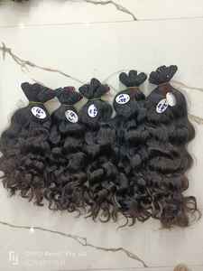 Extensions de cheveux humains vierges indiens Remy de haute qualité, noir naturel, double trame, résistantes à la chute, douces - Product Image 6