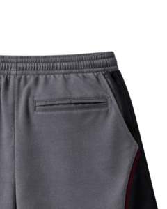 Men Gray Black Jersey Shorts Casual Summer Cotton Polyester Drawstring <b>Elastic</b> Waist Gym Sports Running Shorts Wear OEM Supplier - Product Image 5