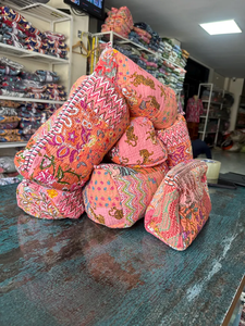 Bolsa de Compras de Algodón de Estilo Bohemio, Ligera y Abierta, de Color Sólido, con Forro de Algodón Suave y Costuras Acolchadas - Estilo Tradicional Indio - Product Image 3