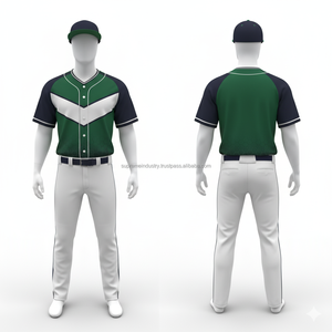 Uniforme de baseball léger 2026 personnalisé, imprimé numériquement, maille respirante, 100 % polyester, maillot et pantalon, col en V, unisexe, adulte, haute qualité - Product Image 3