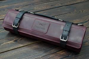 Bolsa de Cuero Personalizada para Cuchillos de Chef, Estuche de Almacenamiento Culinario Profesional, Organizador de Cuero Personalizado a Prueba de Olores - Product Image 2