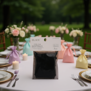 Sacs cadeaux en organza ILAN 15x20cm Noir 4 pièces Pochettes pour cadeaux de mariage - Product Image 3
