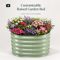 Jardinière surélevée en acier galvanisé, classique, écologique, légère, durable, avec revêtement en poudre, jardinière modulaire, petite jardinière