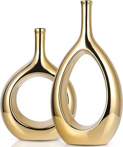 Modern Gold Metal Flower <b>Vase</b> Luxury Hollow Out Aluminum Tabletop Centerpiece Decorative <b>Vases</b> for Home Wedding Hotel Decor - Product Image 3