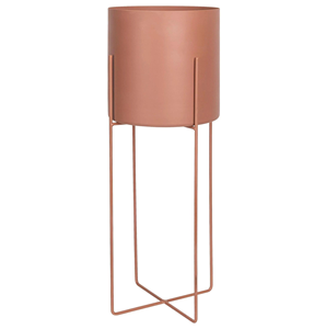 กระถางต้นไม้โลหะตกแต่งเคลือบสีฝุ่น เหมาะสำหรับการตกแต่งภายในที่หรูหรา ที่ต้องการเส้นสายที่เรียบง่าย โทนสีที่เข้มข้น และความสวยงามที่เหนือกาลเวลา - Product Image 1