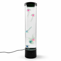 Lampe LED USB Méduse 19 pouces en gros, changeant de couleur, aquarium simulé, veilleuse, décoration d'intérieur, en plastique, bouton manuel, à brancher