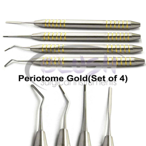 Set4 Stainless Steel Periodontal Manual Dental Periodontal Ligament Atraumatic Extraction Kit Reusable Class I By <b>Blush</b> Surgical - Product Image 6