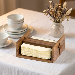 Wooden Napkin Holder For living Room Dining Table <b>Wedding</b> Restaurant Party <b>Tissue</b> Holder For Kitchen Office Desk Napkin Stand - Product Image 1