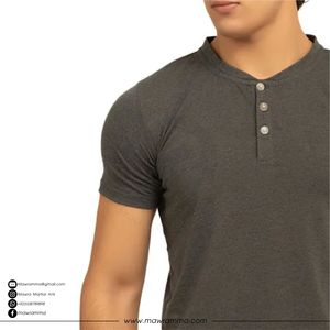 Camisa de Hombre con Logotipo Personalizado, Manga Corta, Corte Ajustado, 100% Algodón Tejido, Cuello con Botones, Secado Rápido, Transpirable, Ropa Casual para Exteriores, OEM - Product Image 4