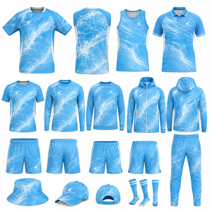 Conjuntos de Uniformes de Fútbol Personalizados de Manga Corta, Camiseta de Fútbol, Pantalones Cortos de Fútbol, Transpirables, con Nombre del Jugador en la Parte Delantera, Uniformes de Fútbol para Equipos - Product Image 5