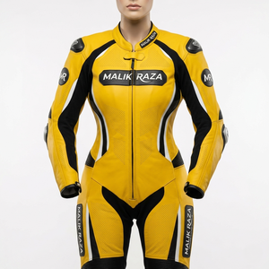 Traje de Motocicleta de Cuero de Una Pieza para Mujer, Ajuste Personalizado, Ropa de Pista - Product Image 6