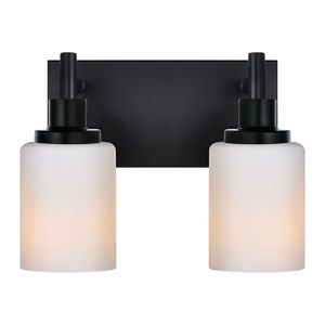 Modern Kitchen Bathroom <b>Light</b> Fixtures Black Wall <b>Sconce</b> with Milky White Glass Shade Vanity <b>Lights</b> for Modern Bathroom Vanities - Product Image 2