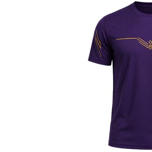 Manufacturer Men <b>Purple</b> Performance Sports T Shirt Quick Dry Athletic Gym Running Training Tee Custom Printed Fitness Activewear - Product Image 3