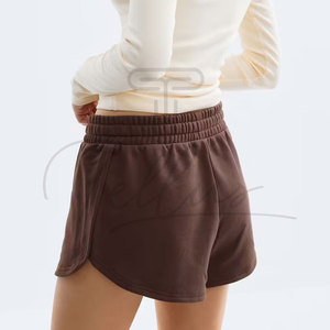 Shorts de sport décontractés d'été pour femme, taille haute élastique, en coton uni, pour la course et la détente - Product Image 2