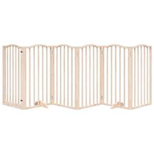 Ensemble de 6 portails et enclos pour animaux de compagnie en bois de peuplier naturel pour vos amis à fourrure - Product Image 3