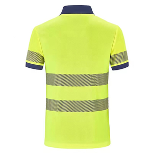 T-shirt réfléchissant personnalisé avec logo, en matière de qualité supérieure, pour hommes, haute visibilité, chemise de sécurité réfléchissante, polo de travail haute visibilité - Product Image 4