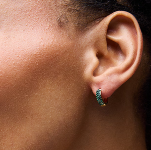<b>Hoops</b> earrings Diamond Earrings Gold And <b>Silver</b> Earrings Lab Grown Diamond Earrings Fine Jewelry for Women - Product Image 3