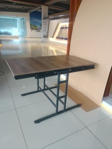 Heavy Duty Metal diner <b>table</b> combine shelf S8304 Foldable 4-Shelf Freestanding Rectangular Shelf with Epoxy Powder Coating - Product Image 3